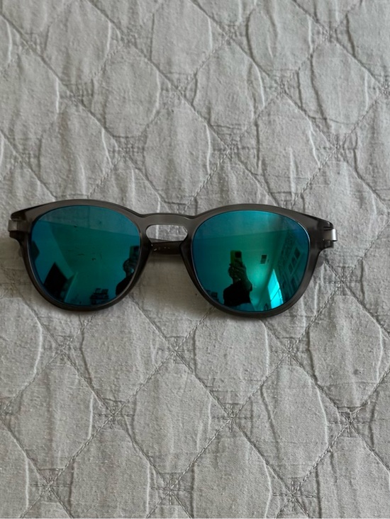 Oakley Accessories - Oakley Round Sunglasses Gray Frame with Teal Blue Mirror Lenses